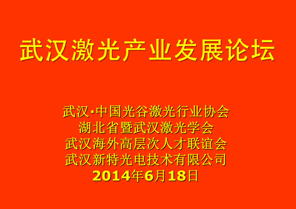 武汉激光产业发展论坛在wnsr威尼斯光电工业园举行
